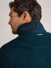 White Stuff Green Borg Half Zip Sweat Top - Image 4 of 6