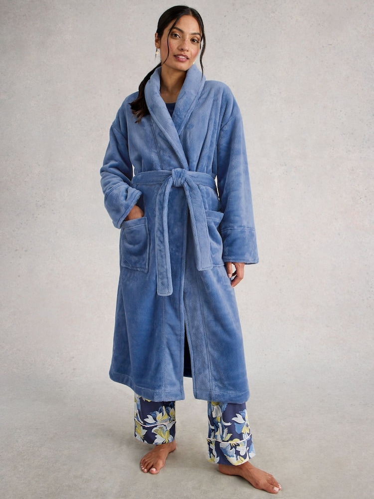 White Stuff Blue Clover Dressing Gown - Image 1 of 6