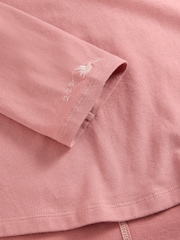 White Stuff Pink Eva Jersey Pyjama Top - Image 6 of 6