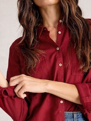 White Stuff Red Sophie Cotton Shirt - Image 3 of 6