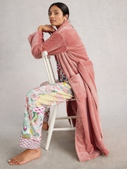 White Stuff Pink Clover Cosy Dressing Gown - Image 3 of 6