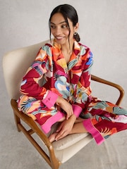 White Stuff Red Nina Pyjamas Shirt - Image 3 of 6