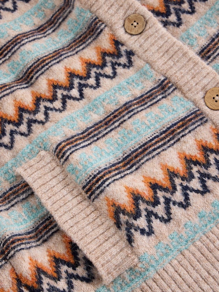 White Stuff Natural Georgina Fairisle Cardigan - Image 7 of 7 White Stuff Natural Georgina Fairisle Cardigan - Image 7 of 7