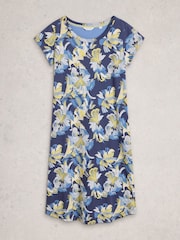 White Stuff Purple Eva Midi Jersey Nightie - Image 5 of 6
