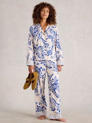 White Stuff Pink Nina Pyjamas Shirt - Image 1 of 6