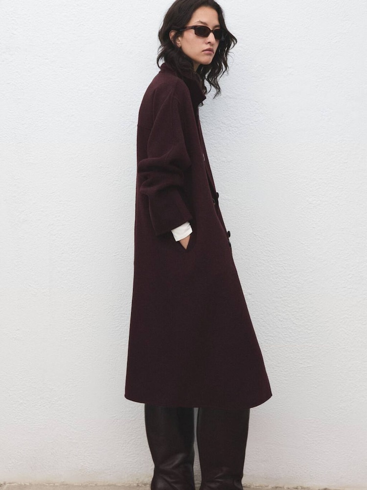 Mango Red Handmade Oversized Wool Coat - Image 2 of 7