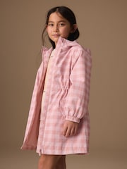 Pink Check Waterproof Printed Jacket (3-16yrs) - Image 1 of 4