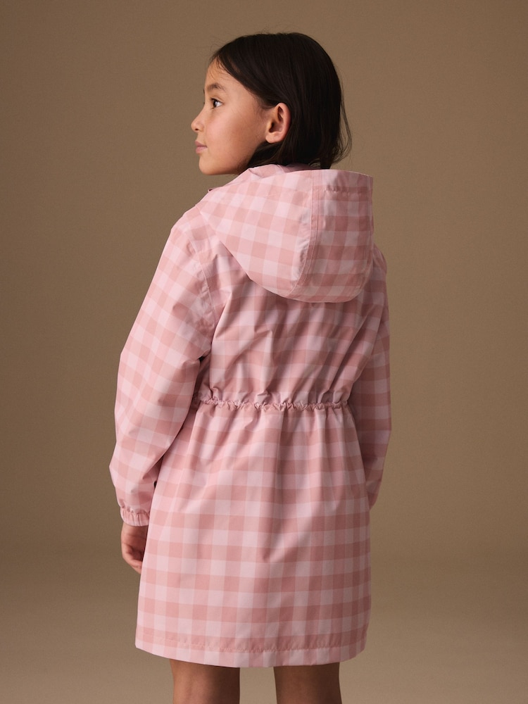 Pink Check Waterproof Printed Jacket (3-16yrs) - Image 4 of 4