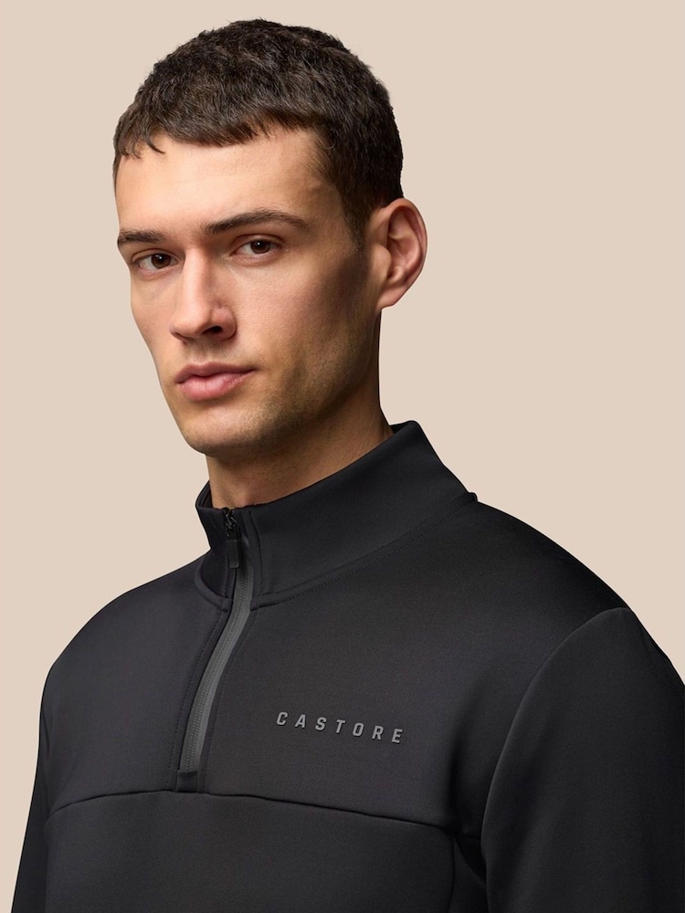 Castore Black Flex Quarter Zip Sweatshirt - Image 3 of 3