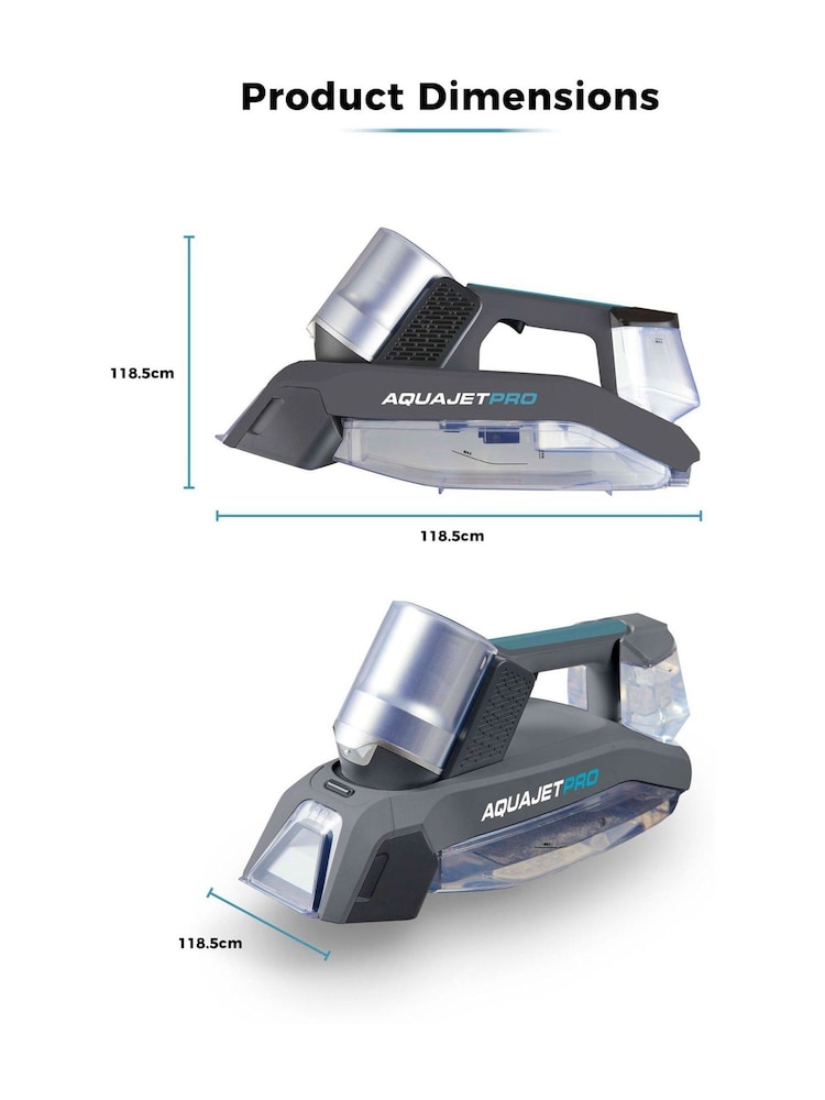 Tower Titanium Tiffany Blue AquajetPro Handy Cordless Spot Cleaner - Image 10 of 10