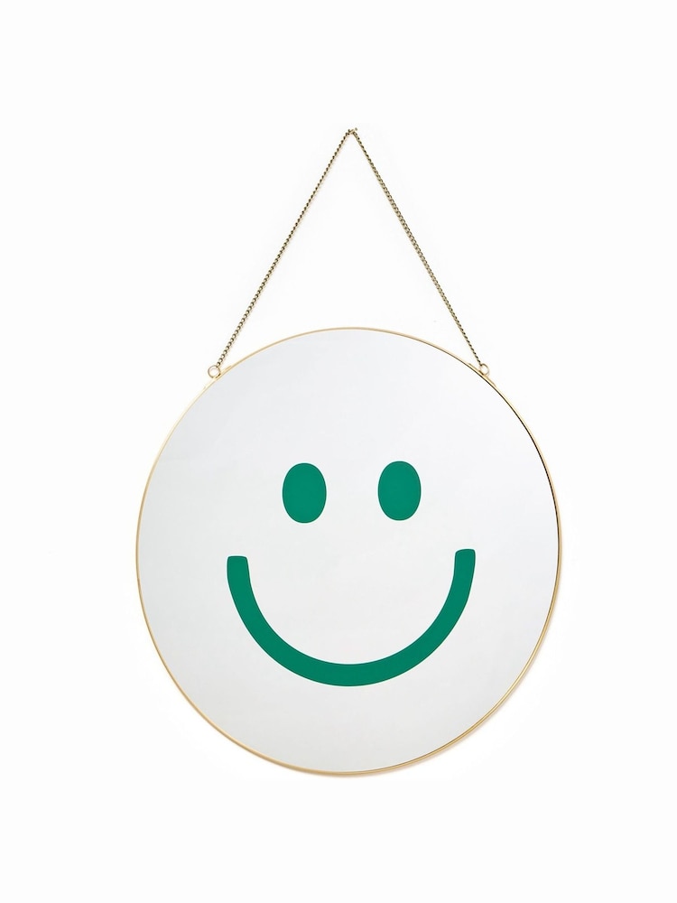 Oliver Bonas Gold Happy Face Hanging Mirror - Image 3 of 3