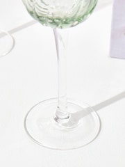 Oliver Bonas Set of 4 Green Elena Swirl Champagne Flutes - Image 6 of 6