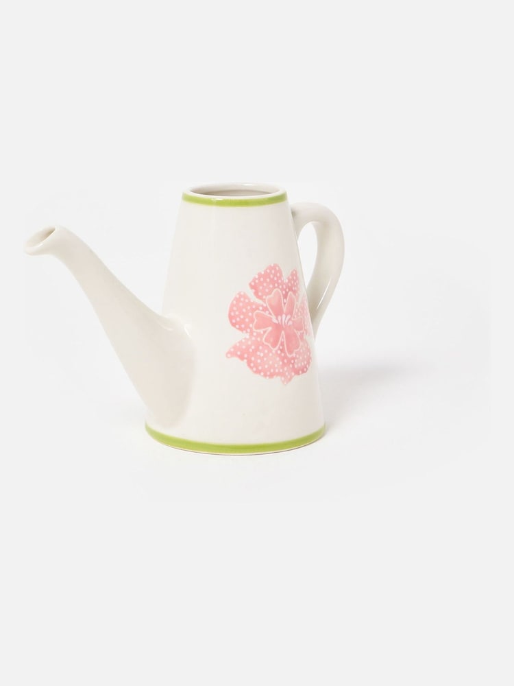 Oliver Bonas Pink Blossom Ceramic Watering Can - Image 2 of 4 Oliver Bonas Pink Blossom Ceramic Watering Can - Image 2 of 4
