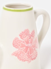 Oliver Bonas Pink Blossom Ceramic Watering Can - Image 3 of 4