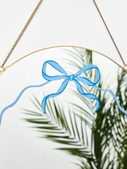 Oliver Bonas Gold Painted Bow Hanging Round Mirror - Image 3 of 4