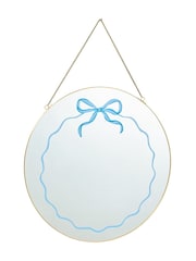 Oliver Bonas Gold Painted Bow Hanging Round Mirror - Image 4 of 4