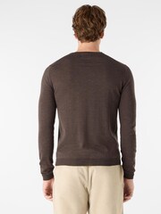 Oliver Sweeney Merino Wool Crew Neck Brown - Image 2 of 5