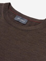 Oliver Sweeney Merino Wool Crew Neck Brown - Image 4 of 5