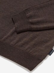Oliver Sweeney Merino Wool Crew Neck Brown - Image 5 of 5