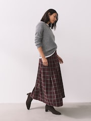 بني - بوت جورب بكعب عريض ومقدمة مدببة - صورة 4 من 9