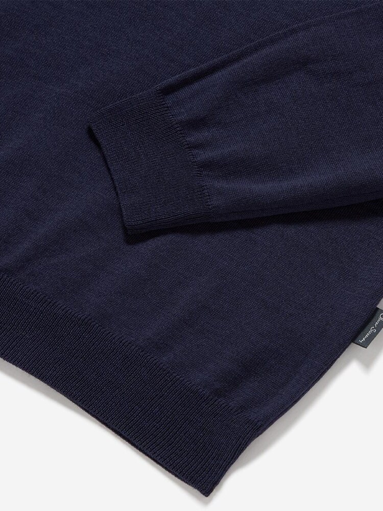 Oliver Sweeney Blue Merino Wool Crew Neck - Image 5 of 5 Oliver Sweeney Blue Merino Wool Crew Neck - Image 5 of 5