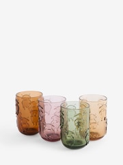 Set of 4 Multi Hamish Pressed Tumbler Glasses - Image 1 of 1