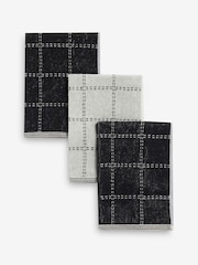 Set of 3 Checked Terry Tea Towels - תמונה 1 מתוך 1