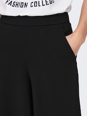 JDY Black Wide Flowy Pull On Trousers - Image 3 of 5