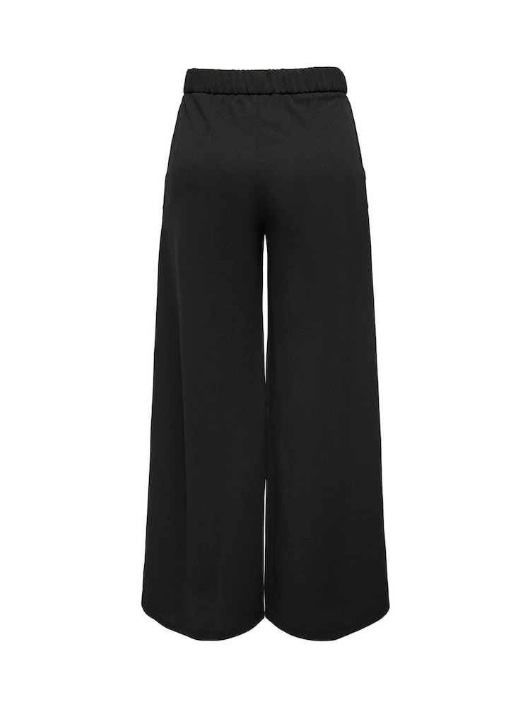 JDY Black Wide Flowy Pull On Trousers - Image 5 of 5 JDY Black Wide Flowy Pull On Trousers - Image 5 of 5