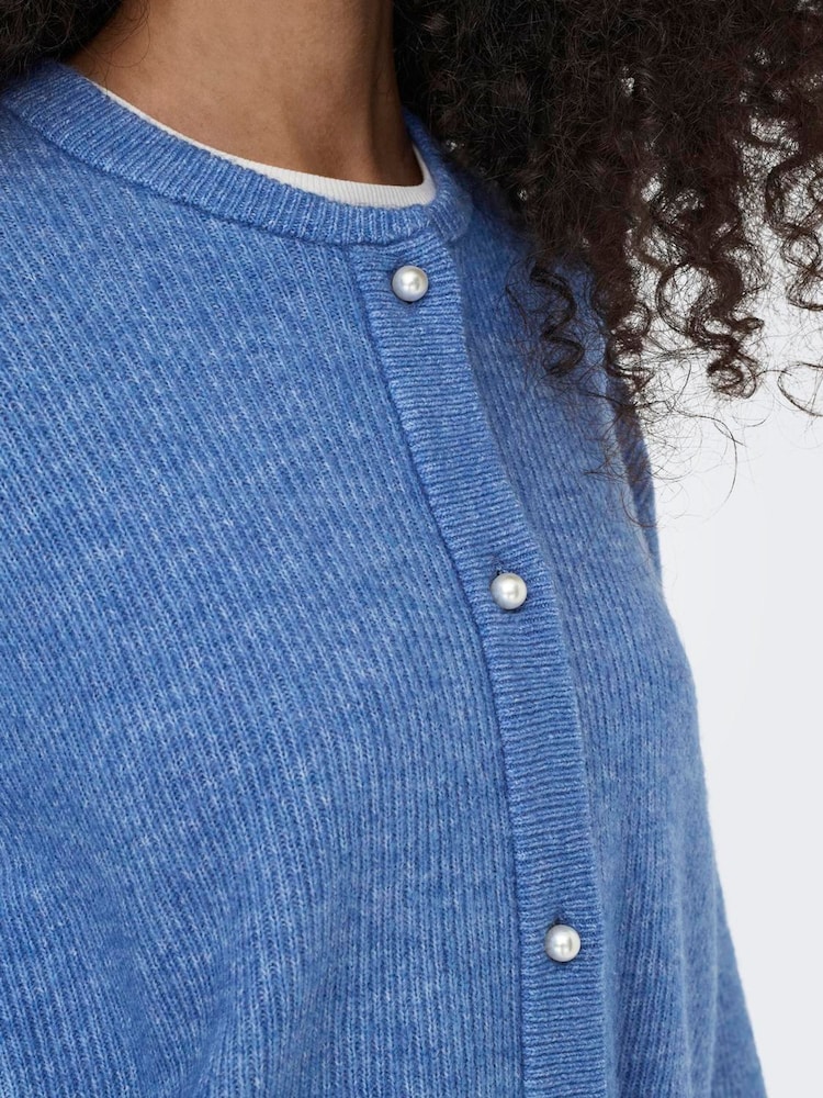 JDY Blue Double Breasted Mid Length Cardigans - Image 2 of 6 JDY Blue Double Breasted Mid Length Cardigans - Image 2 of 6