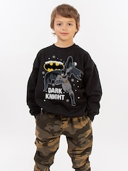 Brands In Black DC Comics Batman Dark Knight Christmas Sweatshirt - Image 2 of 5