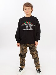 Brands In Black Christmas Dinosaur Christmasaurus Sweatshirt - Image 2 of 5