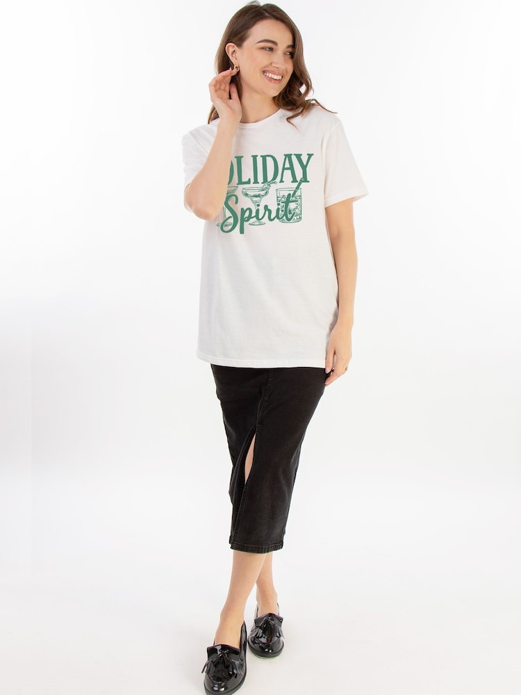Brands In White Christmas Full Of Christmas Spirit T-Shirt - Image 2 of 5 Brands In White Christmas Full Of Christmas Spirit T-Shirt - Image 2 of 5