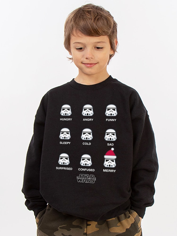 Brands In Black Star Wars Stormtrooper Christmas Mood Sweatshirt - Image 2 of 5