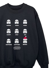 Brands In Black Star Wars Stormtrooper Christmas Mood Sweatshirt - Image 4 of 5