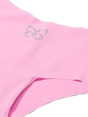 Victoria's Secret PINK Pink Lollipop Diamante Cheeky No Show Knickers - Image 3 of 3