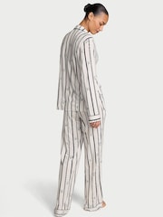 Victoria's Secret Coconut White Floral Stripe Modal Long Pyjama Set - Image 2 of 2