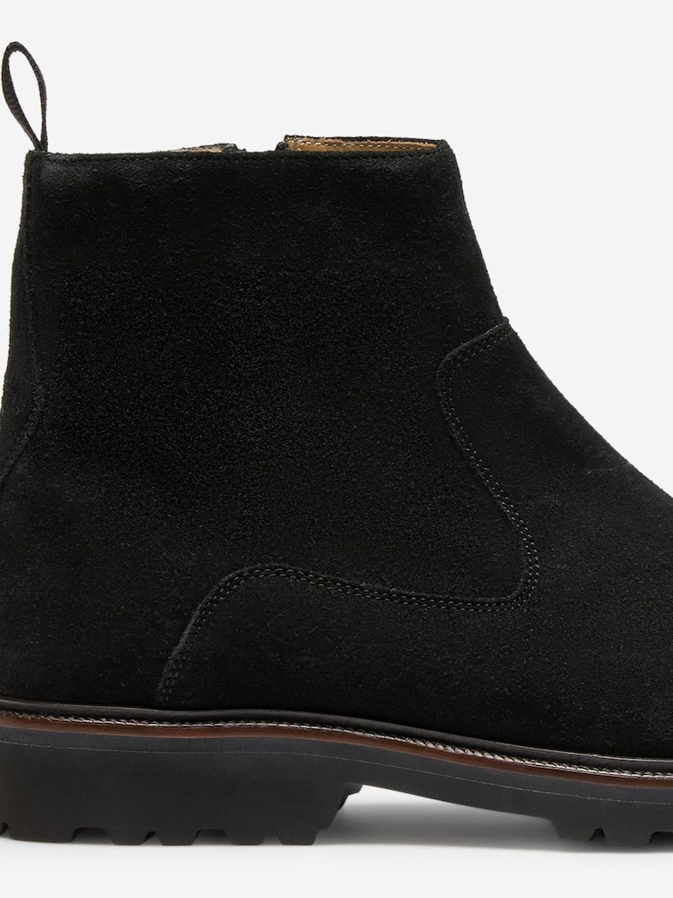 Oliver Sweeney Suede Zip Black Boots - Image 5 of 5 Oliver Sweeney Suede Zip Black Boots - Image 5 of 5