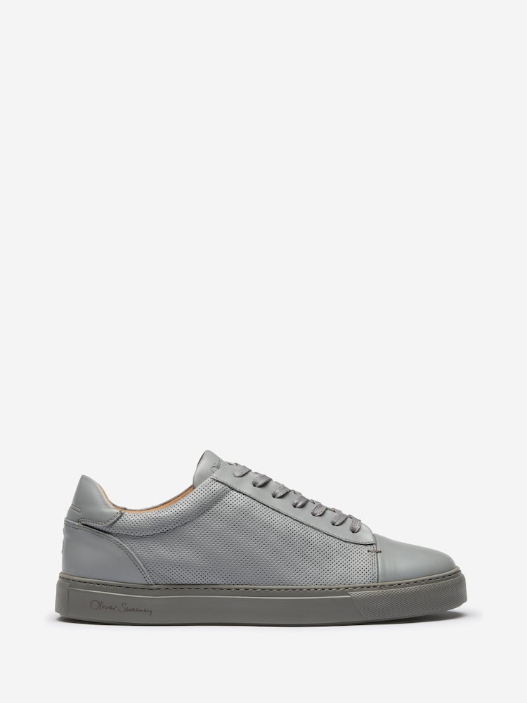 Oliver Sweeney Perforated Calf Leather Cupsole Brown Trainers - Image 1 of 5