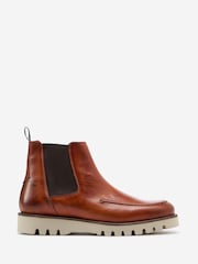 Oliver Sweeney Hand Finished Leather Chelsea Brown Boots - Image 1 of 5