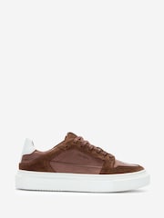 Oliver Sweeney Hand Finished Calf Leather Cupsole Brown Trainers - Image 1 of 5