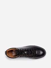 Oliver Sweeney Calf Leather Retro Black Trainers - Image 4 of 5