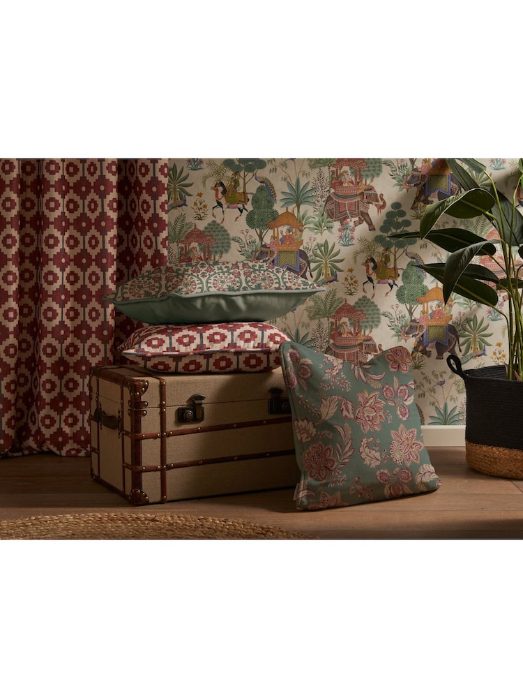 Esselle Natural Kashmir Jacobean Cushion - Image 5 of 5 Esselle Natural Kashmir Jacobean Cushion - Image 5 of 5