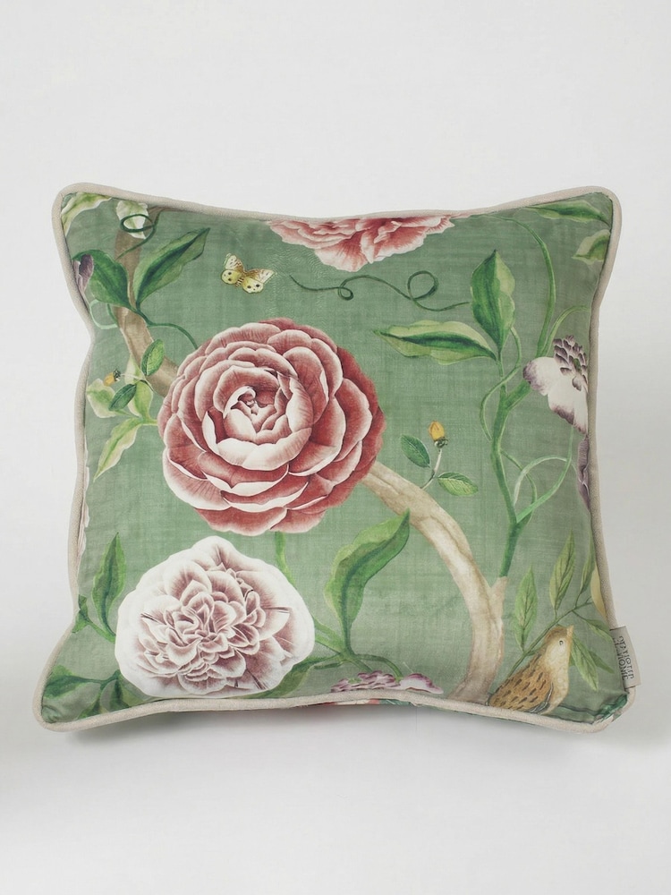 Esselle Home Pink Chinoiserie Garden Spring Cushion - Image 4 of 4