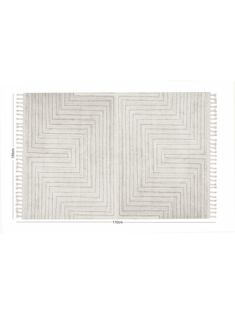 Esselle Cream Arctic Maze Rug - Image 4 of 4 Esselle Cream Arctic Maze Rug - Image 4 of 4