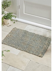 Esselle Grey Whitefield Handwoven Boucle Doormat - Image 1 of 4