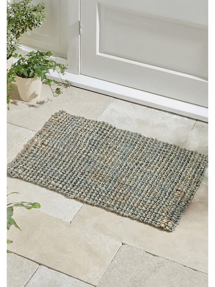 Esselle Grey Whitefield Handwoven Boucle Doormat - Image 1 of 4
