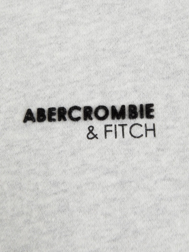 Abercrombie & Fitch Grey Cinched Logo Relaxed Joggers - Image 3 of 3 Abercrombie & Fitch Grey Cinched Logo Relaxed Joggers - Image 3 of 3