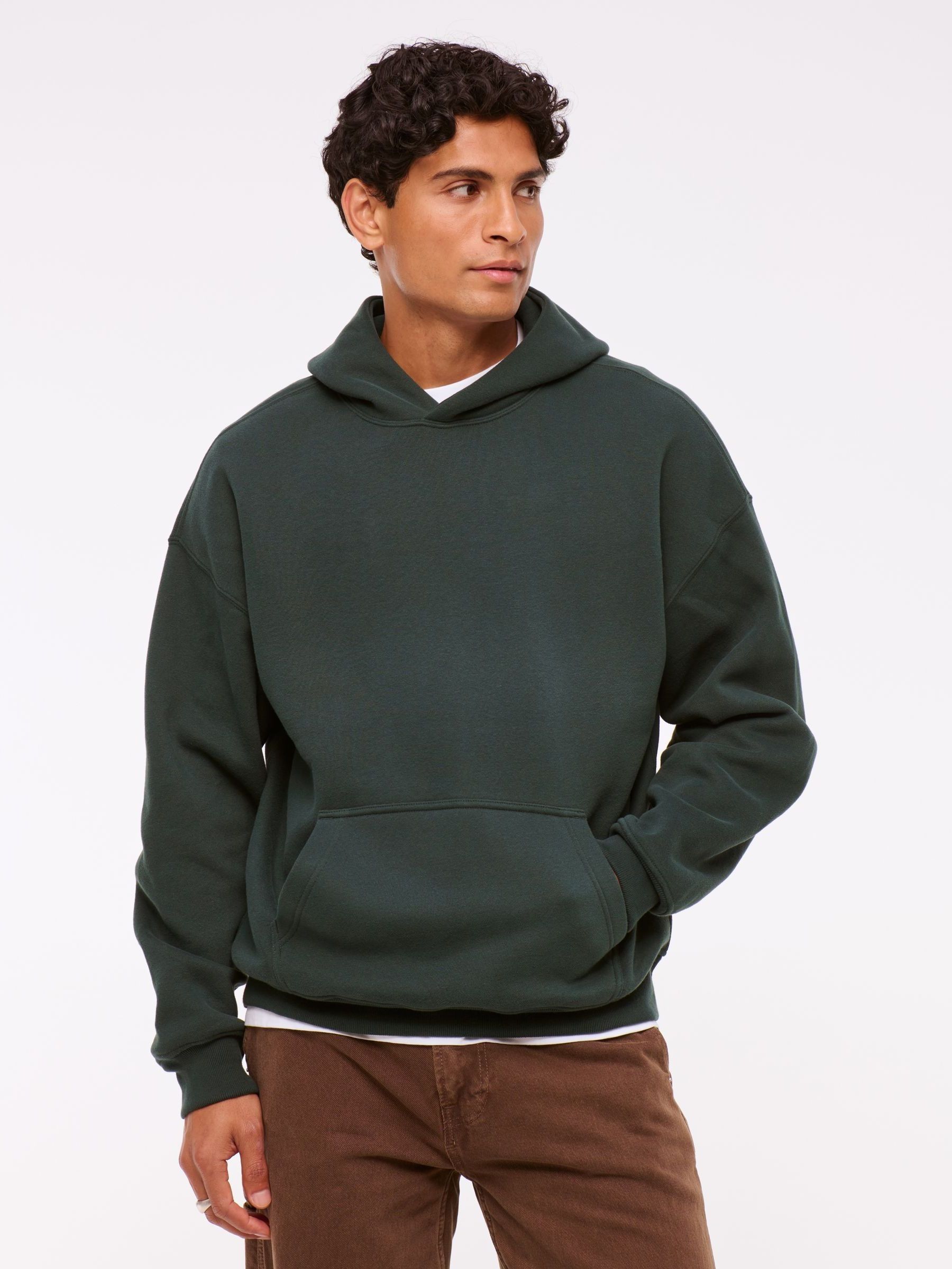 Buy Abercrombie & Fitch Green Essential Popover Hoodie from Next