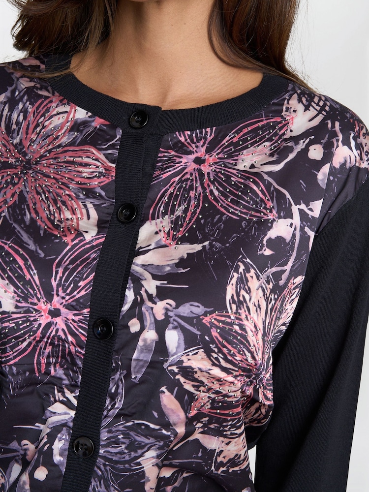 Vilma Floral Satin Front Cardigan - Image 5 of 5